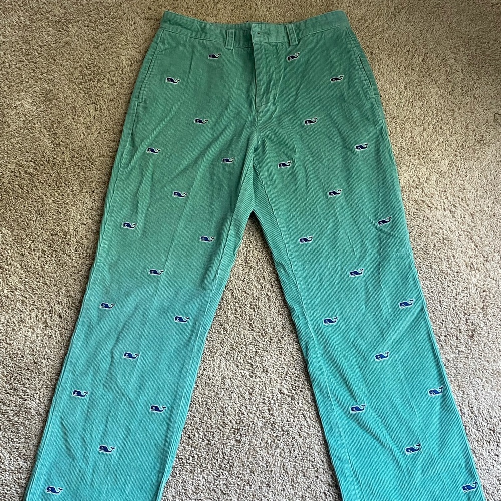 Light Green Corded Corduroy VV Club Pants — 30” inseam 30” waist — size L